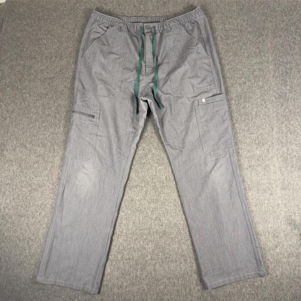 FIGS Cargo Pants Mens 37x29 Gray Technical Collection Scrub Workwear Stretch